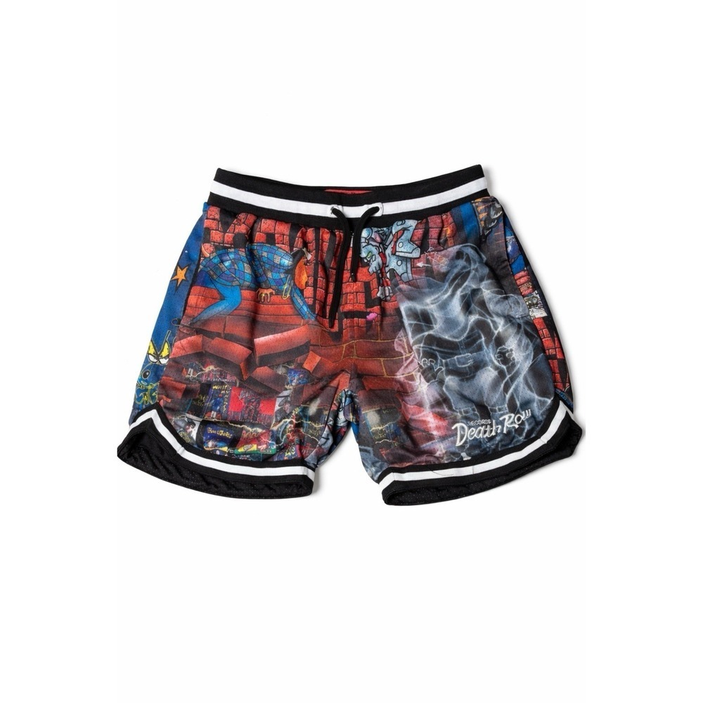 Death Row Records Shorts Mens M Graphic Mesh Streetwear Hip Hop Palace Collab